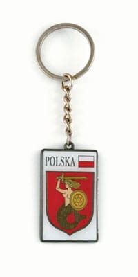 Brelok herb Warszawa metalowy Pamiątki z Polski Souvenirs from Poland