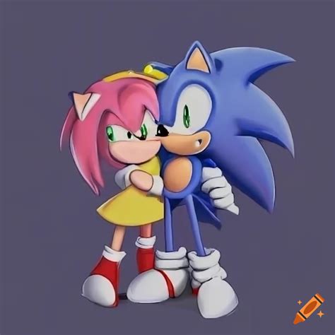 Classic Sonic And Amy On Craiyon