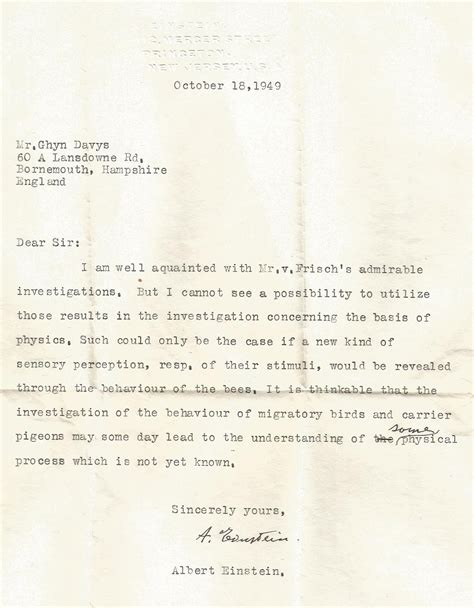 Newly discovered letter reveals Albert Einstein's views on birds, bees ...