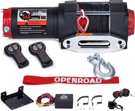 Amazon OPENROAD 3500Lbs 12 Volts Electric Winch Winch For ATV UTV