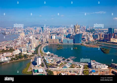 Aerial View Of The Macau Peninsula Macau China Stock Photo Alamy