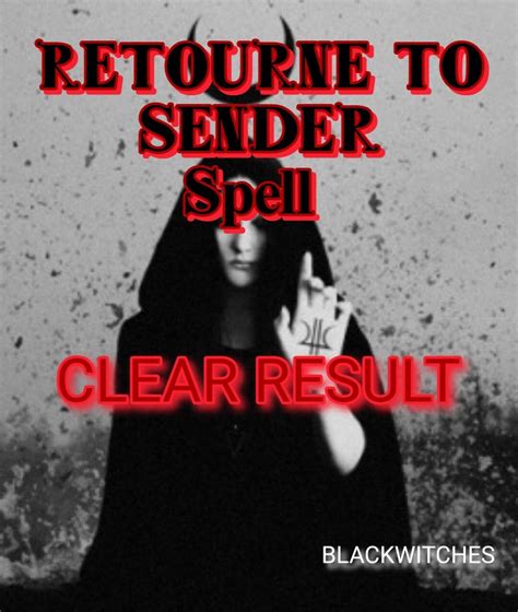 Return To Sender Spell Send Back A Curse Black Magic Same Etsy