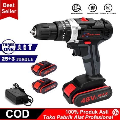 Impact Cordless Drill Vf Mesin Bor Baterai Tanpa Kabel Untuk