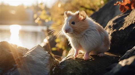 Premium AI Image | Closeup photo of a Hamster looking in their habitat