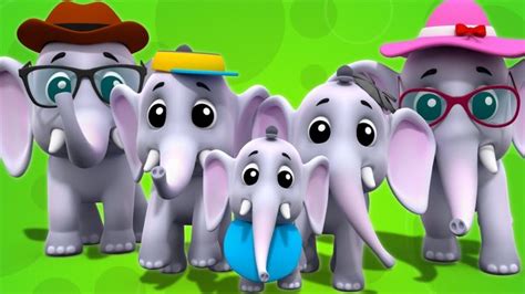 Elephant Finger Family | 3D | Kindergarten Nursery Rhymes | Collection ...