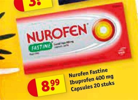 Nurofen Fastine Ibuprofen Mg Capsules Aanbieding Bij Kruidvat