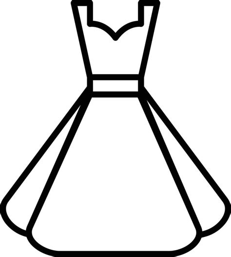 Dress Outline Drawing