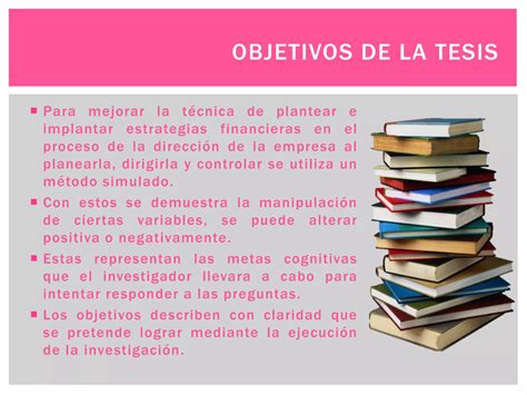 Objetivos De La Tesis 2 Ppt