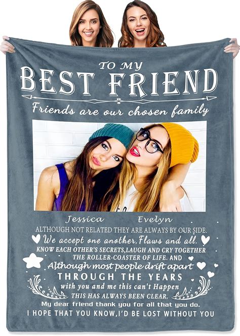 Amazon Lcyawer Custom Best Friend Blanket With Photos Bestie