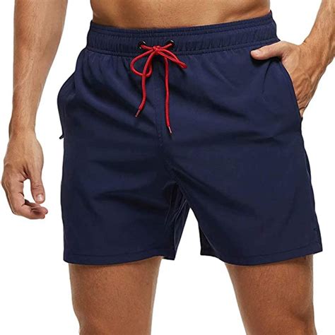 Men S Swim Trunks Quick Dry Beach Shorts With Zipper Pockets And Mesh Wavesandtrunks