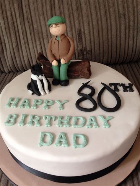 80th Birthday Cake Male - birthday card message