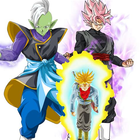 False SSJB Trunks Vs Black Goku And Zamasu By Alphagreywind On DeviantArt