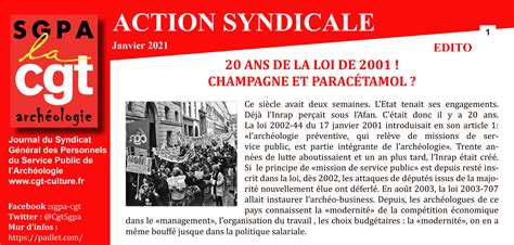 ARCHEO ACTION SYNDICALE JANVIER 2021 La CGT Culture