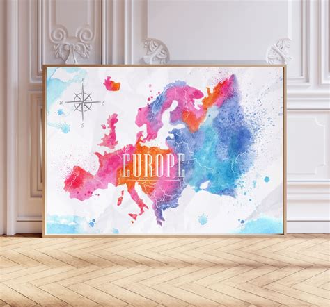 Map of Europe Poster, Map of the World Poster, Map of Europe Print, Map ...