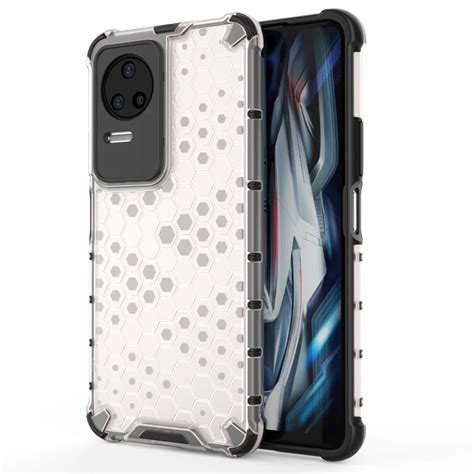 For Poco F Pocof Case Transparent Hard Back Cover Rugged Soft Frame