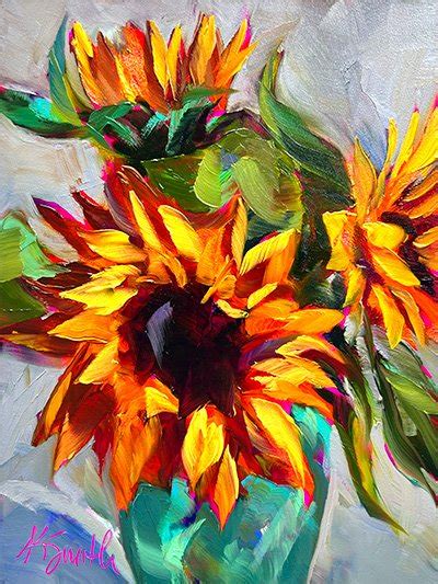 Sunflower Oil Painting Demo — Kim Smith Fine Art Contemporary Fine