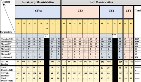 Planktic And Benthic Foraminiferal Species Counts Different