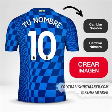 Crear Imagen De La Camiseta Personalizada De Chelsea 2021 2022 Con Tu