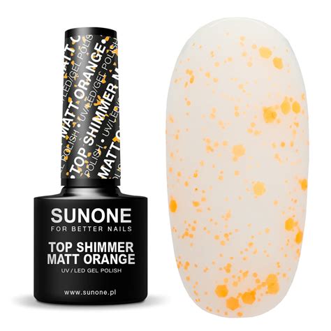 Sunone Lakier Hybrydowy Top Shimmer Matt Orange G Sklep Empik