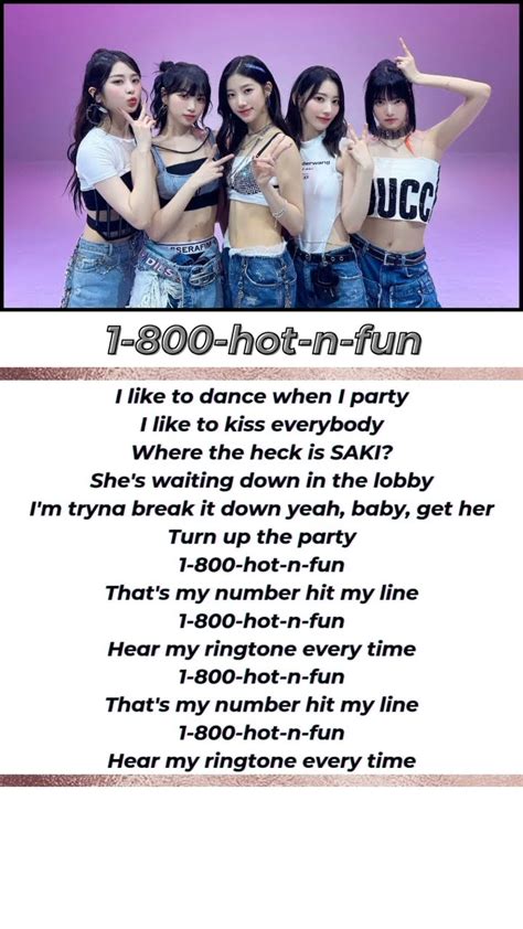 Le Sserafim Hot N Fun Lyrics Kpop Hotnfun Lesserafim Chaewon Sakura Youtube