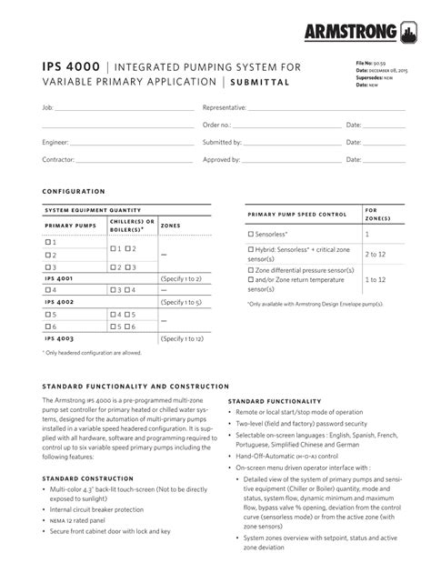 Fillable Online Ips 4000 Integrated Pumping System For December 08 2015