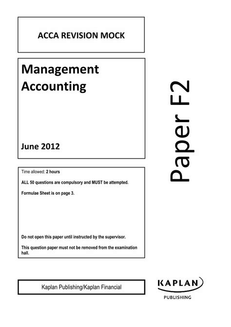 PDF ACCA F2 Revision Mock Questions J12 DOKUMEN TIPS