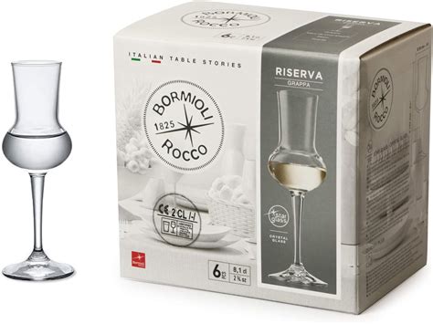 Bormioli Rocco Vetro Riserva Grappa Ml Bicchieri Amazon It Casa