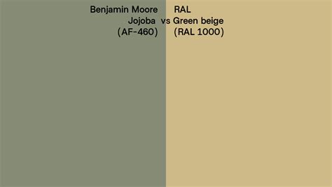 Benjamin Moore Jojoba Af Vs Ral Green Beige Ral Side By