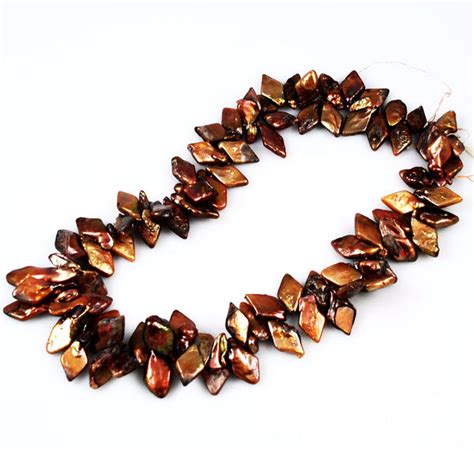 Bronze Keshi Pearl Beads Strand Estatebeads