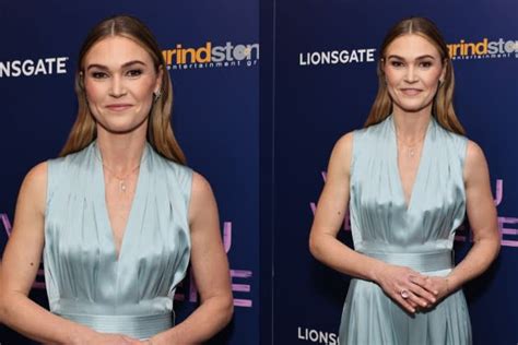 Julia Stiles Favors Pastel Hues In Silk Adam Lippes Jumpsuit At Wish