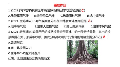 44世界主要气候类型课堂探究与练习课件 2022 2023学年七年级地理上学期湘教版共15张ppt21世纪教育网 二一教育