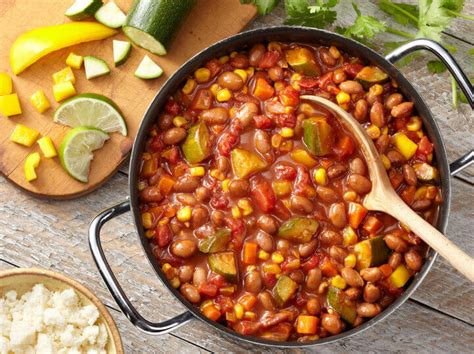 Zucchini Vegetarian Chili Sandw Beans Recipe