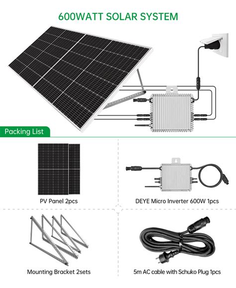 Balkonkraftwerk 600w Germany Small On Grid Solar Energy System 600 Watt