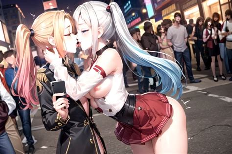 Nsfw Kissing 1 Boy 1 Girl Many People Around AI Porn