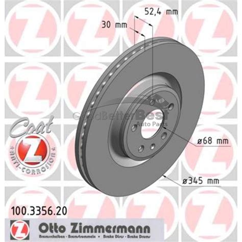 One New Zimmermann Disc Brake Rotor Front 100335620 For Audi Ebay