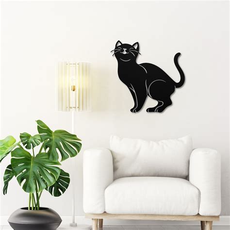 Cat Metal Wall Art, Metal Cat Art, Cat Wall Art, Cat Decor for Home ...