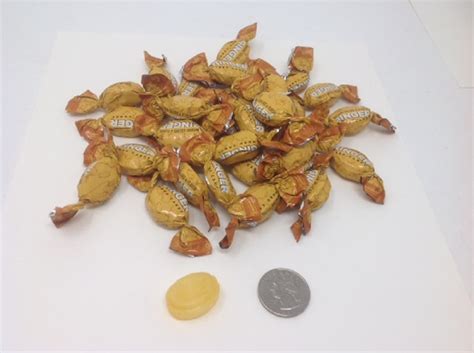 Ginger Hard Candy 2 Pounds Wrapped Ginger Lozenger Lozenge Candy