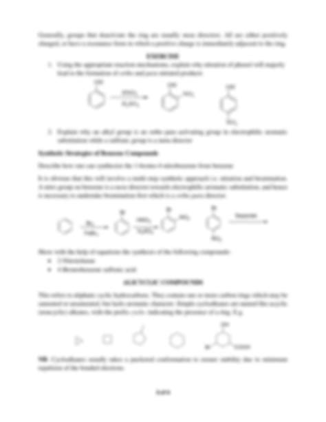 SOLUTION Reactions Of Benzene Derivatives Handout Studypool