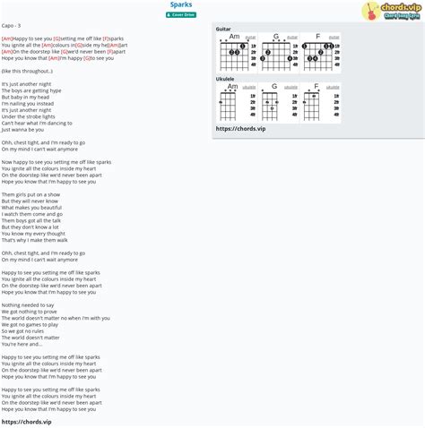 Chord: Sparks - Cover Drive - tab, song lyric, sheet, guitar, ukulele ...