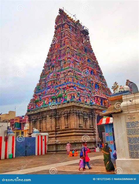 Kapaleeswarar Temple Gopuram At Chennai Editorial Image Image Of