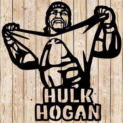 Hulk Hogan Wrestler Vector Cutting File
