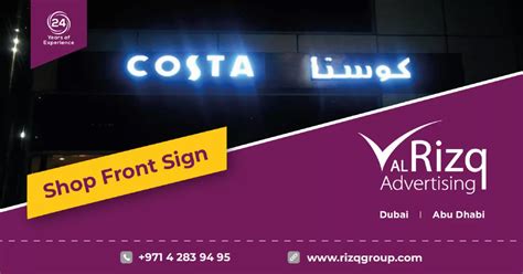 Shop Front Signs Service in Dubai