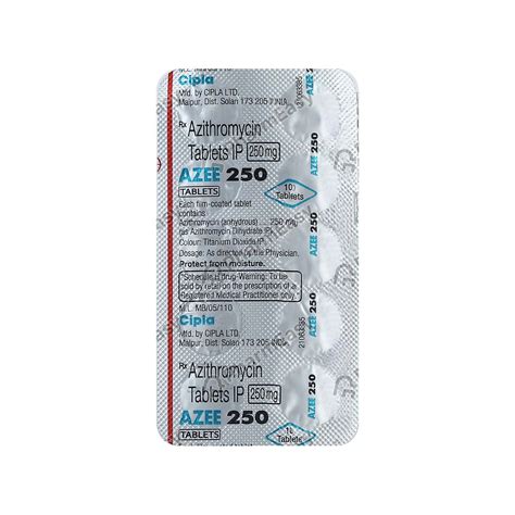 Buy Azee 250 MG Tablet 10 Online At Flat 18 OFF PharmEasy