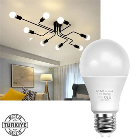 En Uygun Maxled 9W Led Ampul 6500K Beyaz Işık E27