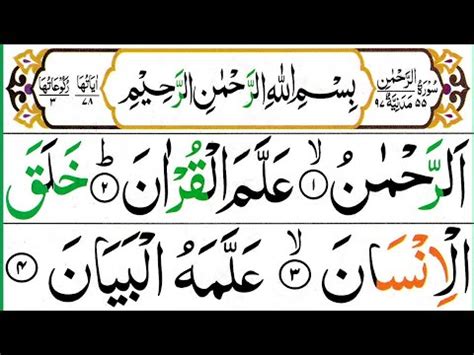 Surah Ar Rehman Full Hd Surah Rahman Full