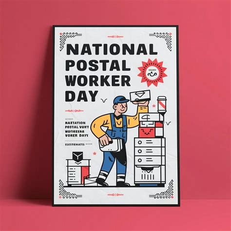 National Postal Worker Day Illustration Premium Ai Generated Image