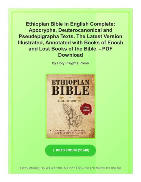 Ebook Ethiopian Bible In English Complete Apocrypha Deuterocanonical