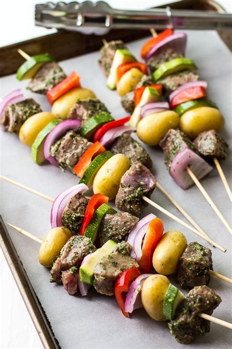 Grilled Herbed Steak Skewers With Chimichurri The Beach House Kitchen