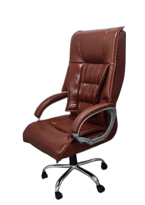 Leather High Back Boss Office Revolving Chair Adjustable Arm At Best