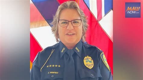 Maui Police Department Promotes Jamie Winfrey To Captain Maui Now